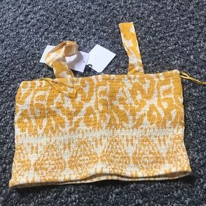 Zara cropped yellow top